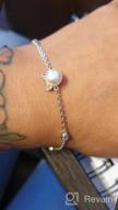 img 1 attached to 💎 Infinite U Simulated Pearl Bracelet - 925 Sterling Silver, 6"+1" Extender - Charm Bracelets for Girls and Women review by Danielle Nosbush