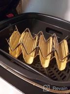 img 1 attached to Stainless Steel Taco Holder Taco Stand - Metal Taco Tray Holders For Serving Tacos, Taco Plates, Taco Shell Mold - Wider, Grill, Oven & Dishwasher Safe Taco Holder Stand - Taco Holders Set Of 4 review by Jessie Lopez