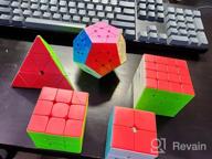 img 1 attached to New Speed Cube Set - 5 Pack Magic Cubes Collection For Kids - Pyramid, Megaminx And More! review by Demond Clenney