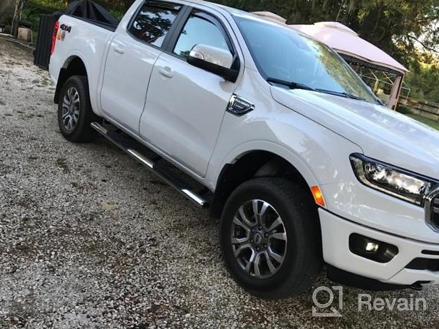 img 1 attached to MaxMate 4" Nerf Bars Compatible With 2019-2023 Ford Ranger Supercrew Cab WB2F42067 Side Step Rails Running Boards review by Jeff Wyble