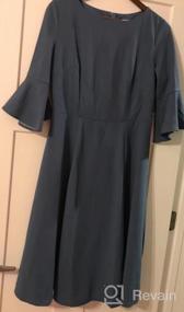 img 6 attached to Женственное платье с колокольчиковыми рукавами для коктейльных вечеринок на свадьбу или церемонию, полуприлегающего силуэта и средней длины, от HomRain.