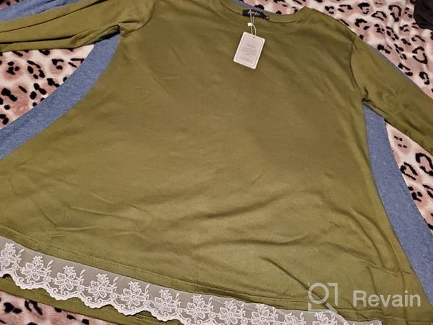 img 1 attached to Long Sleeve Tunics For Women: Round Neck Blouses And Shirts Perfect For Leggings By Sanifer review by Heather Wood