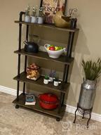 img 1 attached to Ivinta Industrial Bookshelf 3 Shelf Bookcase, Rustic Storage Shelf Plant Shelf Vintage Kitchen Shelves, Farmhouse Etagere Heavy Duty Display Shelf Wide Modern Open Pipe Book Case (3-Tier) review by Christopher Kumar
