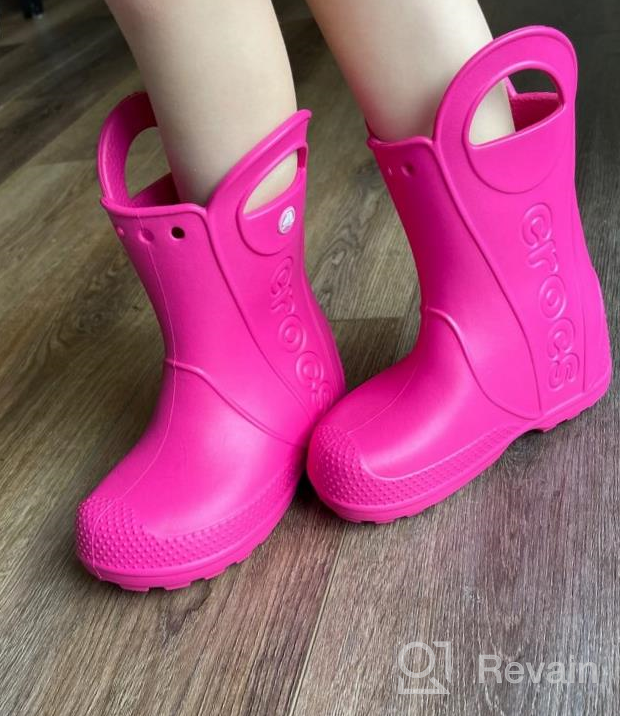 img 1 attached to 👞 Crocs Unisex Kids Handle Boots: Little Boys' Shoes with Convenient Handles review by Trey Gilbert