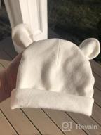 img 1 attached to Cotton Bear Ear Baby Hat - Adorable Newborn Beanie Cap For Infant Girl Boy 0-6 Months, Grey By Duoyeree review by Amy Smith