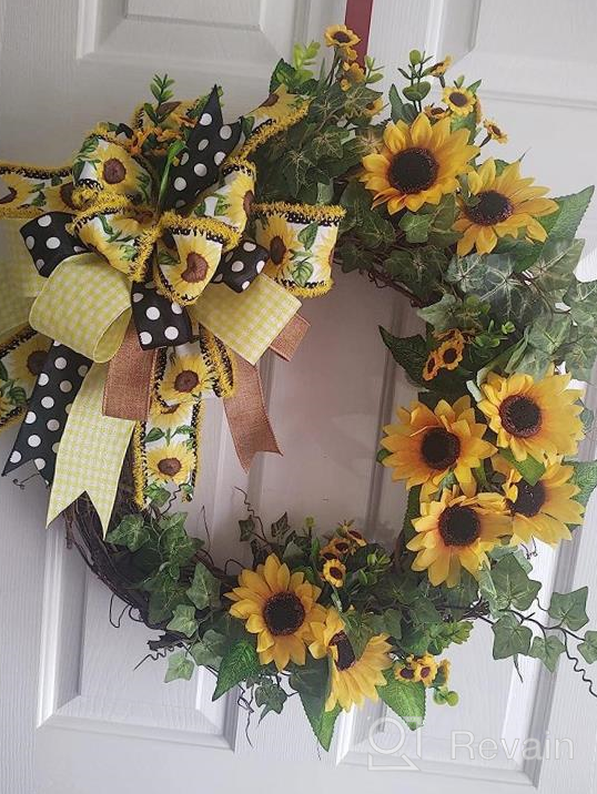 img 1 attached to 2 Pack Lvydec Artificial Sunflower Bouquet - Brighten Home Decor With Fake Yellow Flowers For Weddings & More! review by Walter Devarakonda