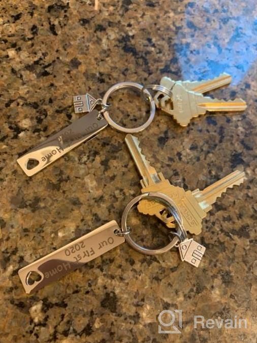 img 1 attached to 2022 Housewarming Gift: 'Our First Home' Keychains - Perfect New Home Gift With House Keyrings review by Jason Fanney