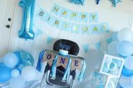 img 1 attached to 🎈 One Year Old Birthday Balloon Boxes with 24 Balloons - Safari/Jungle Wild One Green Theme - Baby First Birthday Decorations Clear Cube Blocks 'ONE' Letters as Cake Smash Photoshoot Props review by Blake Pudic