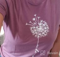 img 1 attached to Women'S Cute Dandelion Tee Shirt: MaQiYa Summer Cotton Vintage Graphic Tops review by Corey Nyuon