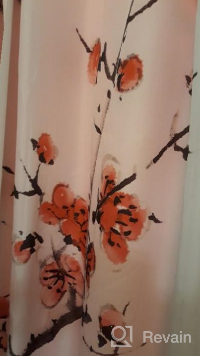 img 1 attached to Transform Your Bathroom With LIVILAN'S Chic Cherry Blossom Shower Curtain Set review by Jeremy Gaines