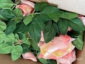 img 5 attached to 2 шт. искусственная цветочная гирлянда-поддельные розовые лозы висячие розы для свадебной арки, вечеринки в саду, ремесленного домашнего декора