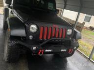 img 1 attached to Enhance Your Jeep Wrangler JK with LEDKINGDOMUS Front Bumper - Rock Crawler Style, Built-in LED Lights, Winch Plate, D-Rings: Compatible with 07-18 Models review by Ryan Lindstrom
