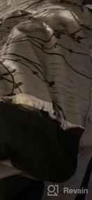 img 6 attached to Комплект постельного белья HIG с цветочным принтом Queen - Комплект постельного белья из жаккардовой ткани в стиле пэчворк из 7 предметов - Серое одеяло с 2 стандартными накладками, 3 декоративными подушками, 1 юбка-кровать - Кровать в сумке (Leticia Grey Queen)