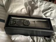 img 1 attached to Stylish And Practical: NEX 6-Slot Leather Watch Display Box For Fashionable Jewelry Storage review by Heather Smith