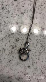 img 6 attached to Sterling Silver Infinity Love Bee Pendant Necklace With Rose Flower Jewelry Gift For Women Teens