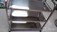 img 1 attached to TAIMIKO Utility Cart, Stainless Steel 3-Shelf Kitchen Trolley For Restaurant Catering Kitchen Up To 300 Lbs Capacity, Stainless Steel Carts Four Sizes For Your Choose (L33.5W17.7H35.4'') … review by Katty Berlingo