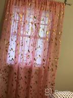 img 1 attached to Gold Foil Confetti Sheer Curtains - 84 Inch Length, Set Of 2 Panels For Living Room Decor review by Vincent Lott