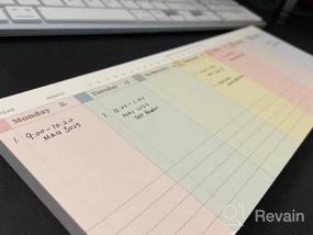 img 6 attached to Rainbow Weekly Calendar Planner Notepad - Get Organized With Oriday'S Daily & Weekly Planning Pads!