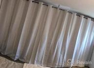 img 1 attached to Greyish White DWCN Total Privacy Room Divider Blackout Curtain For Patio Door, Living Room, Bedroom Partition And Shared Office Space - 8.3Ft Wide X 9Ft Tall Grommet Curtain Panel review by Brittany Smith