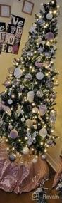 img 6 attached to Gold Sequin Christmas Tree Skirt - 48 Inch Round Sparkly Fabric For Festive Holiday Decorations