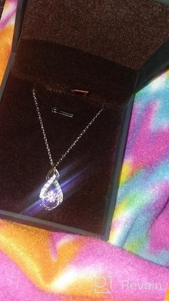 img 1 attached to 🔥 Caperci Stunning Two-Tone Sterling Silver CZ Flame Gemstone Pendant Necklace, 18'' review by Jonny Dogruyol