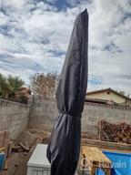 img 1 attached to Heavy Duty Waterproof Outdoor Offset Banana Style Umbrella Cover For 7Ft To 11Ft Cantilever Offset Umbrellas - SnugNiture review by Kiesha Cepparulo