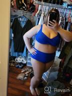 img 1 attached to Plus Size Two Piece Swimsuit High Waisted Vintage Twist Front Retro Bikini Ruched Bottom Women'S Bathing Suit review by Melissa Lewis