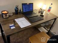 img 1 attached to Stay Organized And Efficient With FOLUBAN'S Modern 55-Inch Home Office Desk Featuring Versatile Storage Shelves review by Fred Maki