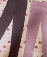 img 1 attached to Warm and Comfy Idlecat Girls' Leggings: 95% Cotton, Solid, Size 2-16 review by Miranda Montoya