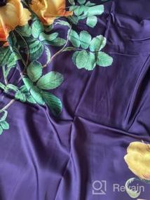 img 5 attached to Стильный атласный халат-кимоно для женщин: мягкие и шелковистые халаты для подружек невесты с цветочным принтом от Artfasion