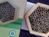 img 1 attached to Boost Your Garden'S Pollination With KIBAGA'S Handmade Bamboo Mason Bee House - A Haven For Productive And Peaceful Bee Pollinators! review by Jennifer Moore