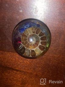 img 5 attached to Enhance Your Home Decor With Mookaitedecor'S 7 Chakra Drawer Knobs: Set Of 2 Ammonite Fossil Resin Crystal Stone Pulls With Screws For Dressers, Cupboards, Kitchens, And Wardrobes.