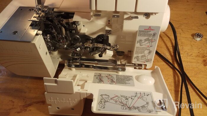 img 2 attached to 🧵 SINGER Professional 14T968DC Serger Overlock: 2-3-4-5 Stitch Capability, 1300 Stitches per Minute - Sewing Made Easy in White review by Anastazja Steblianko ᠌