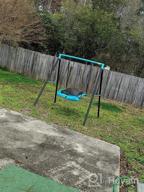 img 1 attached to Playtime Fun: Durable 70-Inch Swing Set With 2 Saucer & Toddler Swings, All-Weather Steel Frame review by Robert Grimm