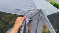 img 1 attached to XGEAR 6 Sided Pop Up Camping Gazebo 11.5’X11.5’ Instant Canopy Tent Sun Shelter Screen House With Mosquito Netting, For Patio, Backyard, Outdoor,Brown review by Matt Eason