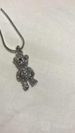 img 1 attached to Silver Plated Teddy Bear Necklace With Movable Spinningdaisy Crystals review by Richard Mangum
