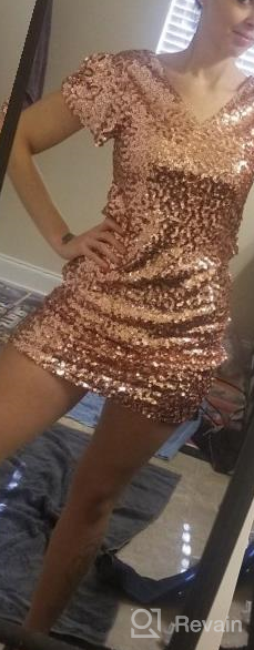 img 1 attached to Sparkle On The Dance Floor With Anna-Kaci'S Short Sleeve Sequin Bodycon Dress For Women review by Tracy Madison