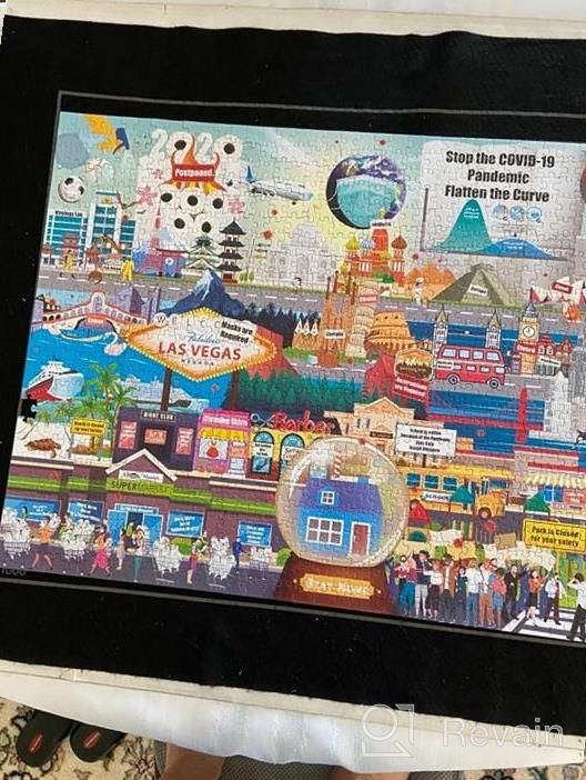 img 1 attached to Think2Master Colorful United States Map 1000 Pieces Jigsaw Puzzle For Kids 12+, Teens, Adults & Families. Great Gift For Interest In The USA Map. Size: 26.8” X 18.9” By Kyle Kim review by Jen Smith