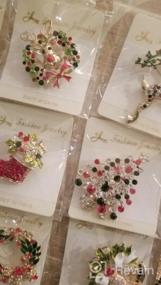 img 5 attached to 🎄 Danbihuabi Set of 6 Christmas Rhinestone Brooches Pins – Festive Jewelry Gifts for Girls