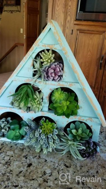 img 1 attached to Decorate Your Home With Supla 15 Pcs Assorted Artificial Succulent Plants - Bulk Pack review by Timothy Hughes