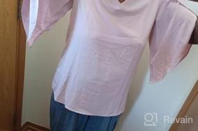 img 6 attached to Stay Chic And Comfy With Jouica'S Must-Have Fall Casual Blouse With 3/4 Ruffled Sleeves