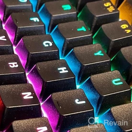 img 1 attached to LeadsaiL Gaming Keyboard Compact Tenkeyless Mechanical Keyboard,RGB Rainbow LED Backlit Floating Keyboard With Blue Switch, 87 Keys Anti-Ghosting, Ergonomic, Water Resistant For Windows PC/Mac Gaming review by Matt Kucrud