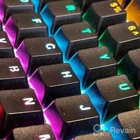 img 5 attached to LeadsaiL Gaming Keyboard Compact Tenkeyless Mechanical Keyboard,RGB Rainbow LED Backlit Floating Keyboard With Blue Switch, 87 Keys Anti-Ghosting, Ergonomic, Water Resistant For Windows PC/Mac Gaming