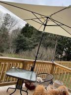 img 1 attached to ASTEROUTDOOR 11Ft Patio Market Umbrella With Push Button Tilt, Crank And 8 Sturdy Ribs For Lawn, Garden, Deck, Backyard & Pool - Red review by Hugh Starr
