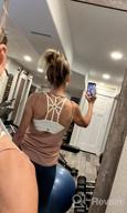 img 1 attached to YIANNA Cross Back Sports Bra - Medium Support For Women'S Workout, Yoga, And Running review by Brandon Mercado