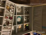 img 1 attached to Lockable Cream White 3-Layer Jewelry Box With Drawer For Women - Perfect Organizer For Earrings, Rings, Necklaces, Sunglasses And More By Misaya review by Jeff Olson