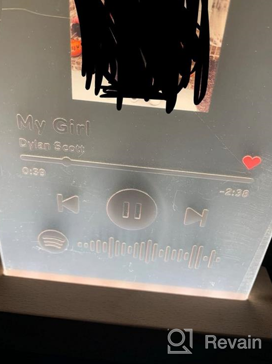 img 1 attached to VEELU Personalized Acrylic Song With Photo - Customized Spotify Music Plaque - Custom Transparent Picture Album Cover Scannable Spotif Code Night Light - Customized Gifts For Lovers review by Jason Elliss