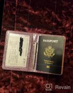 картинка 1 прикреплена к отзыву Leather Passport And Vaccine Card Holder Combo With RFID Blocking, CDC Vaccination Card Slot Travel Documents Organizer Protector For Women & Men - Almond Blossom от Terry Paige