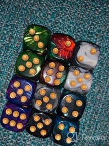 img 8 attached to Enhance Your Game Nights With AUSTOR'S 50-Piece Dice Set: Perfect For Tenzi, Farkle, Yahtzee, Bunco And Math Lessons, And Comes With Velvet Storage Bag!