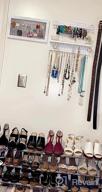img 1 attached to Organize Your Jewelry In Style With A Rustic White Wall Mounted Organizer Featuring A Shelf, Bracelet Rod And 16 Antique Brass Hooks - 17 X 12.75 Inch review by Jessica Green